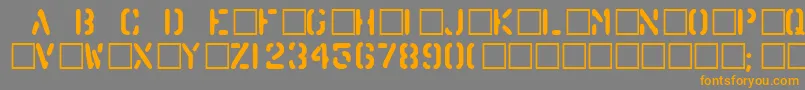 barrel Font – Orange Fonts on Gray Background