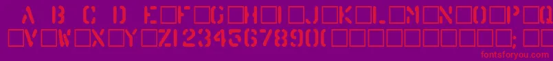 barrel Font – Red Fonts on Purple Background