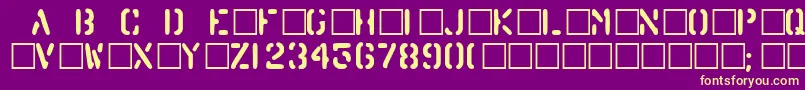 barrel Font – Yellow Fonts on Purple Background