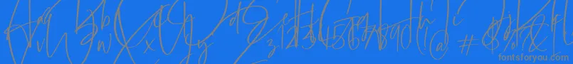 Barrington-Schriftart – Graue Schriften auf blauem Hintergrund