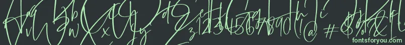 Barrington Font – Green Fonts on Black Background