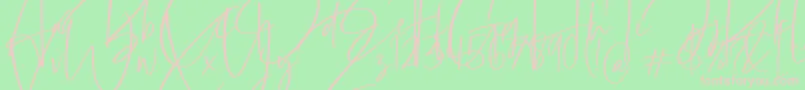 Barrington Font – Pink Fonts on Green Background