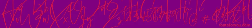 Barrington-Schriftart – Rote Schriften auf violettem Hintergrund