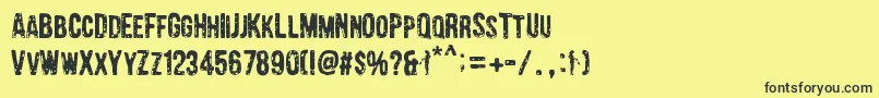 Barrio Chino Font – Black Fonts on Yellow Background