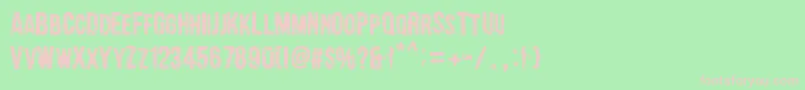 Barrio Chino Font – Pink Fonts on Green Background