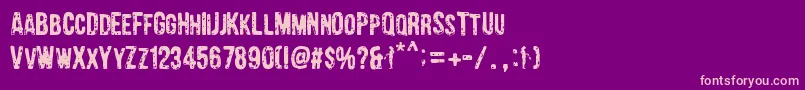 Barrio Chino Font – Pink Fonts on Purple Background