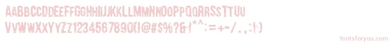 Barrio Chino-Schriftart – Rosa Schriften auf weißem Hintergrund