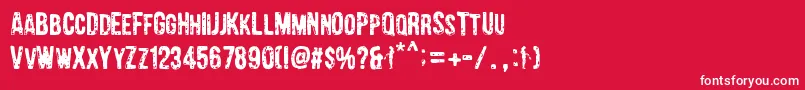 Barrio Chino Font – White Fonts on Red Background