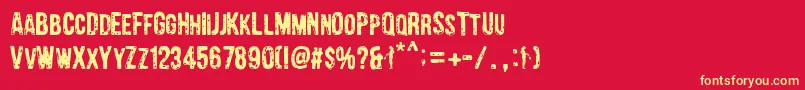 Barrio Chino Font – Yellow Fonts on Red Background