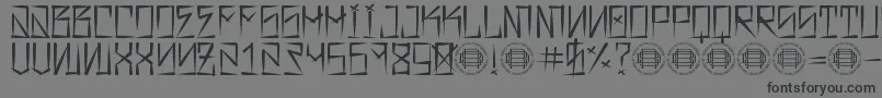 フォントBarrio Rifa – 黒い文字の灰色の背景