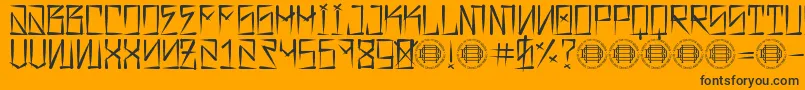 Barrio Rifa Font – Black Fonts on Orange Background