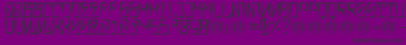 フォントBarrio Rifa – 紫の背景に黒い文字
