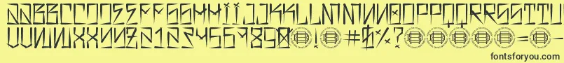 Barrio Rifa Font – Black Fonts on Yellow Background