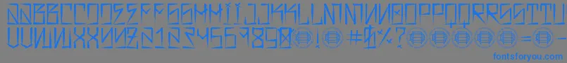 Barrio Rifa Font – Blue Fonts on Gray Background