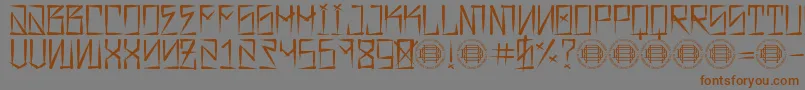 Шрифт Barrio Rifa – коричневые шрифты на сером фоне