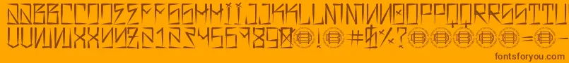 Barrio Rifa Font – Brown Fonts on Orange Background