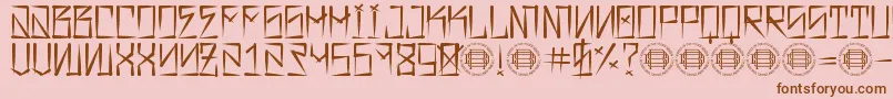 Barrio Rifa Font – Brown Fonts on Pink Background