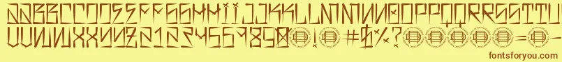 Barrio Rifa Font – Brown Fonts on Yellow Background