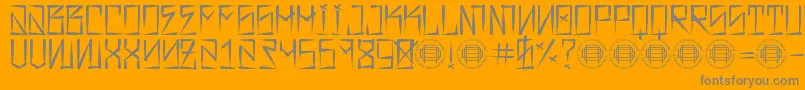 Шрифт Barrio Rifa – серые шрифты на оранжевом фоне