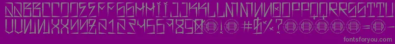 フォントBarrio Rifa – 紫の背景に灰色の文字