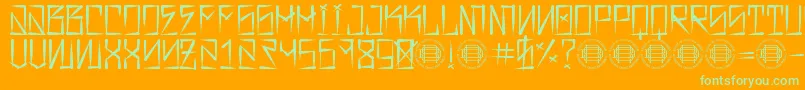 Шрифт Barrio Rifa – зелёные шрифты на оранжевом фоне
