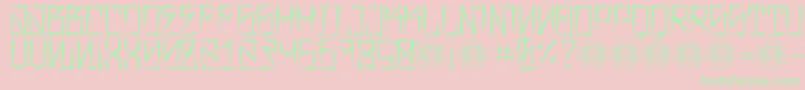 Шрифт Barrio Rifa – зелёные шрифты на розовом фоне