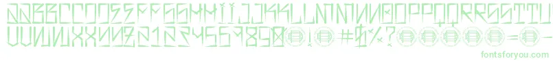 Barrio Rifa-fontti – vihreät fontit valkoisella taustalla