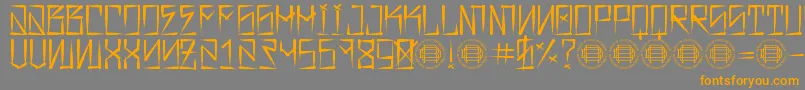 Шрифт Barrio Rifa – оранжевые шрифты на сером фоне