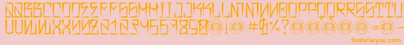 Barrio Rifa Font – Orange Fonts on Pink Background