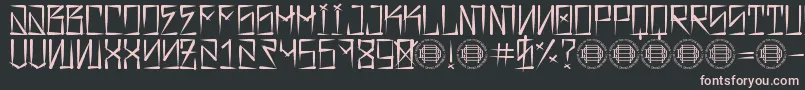 Шрифт Barrio Rifa – розовые шрифты на чёрном фоне