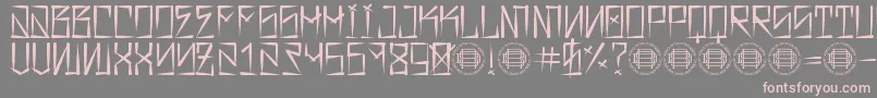 Шрифт Barrio Rifa – розовые шрифты на сером фоне