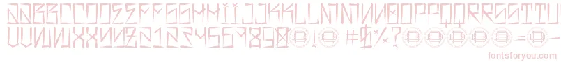 Barrio Rifa-fontti – vaaleanpunaiset fontit valkoisella taustalla