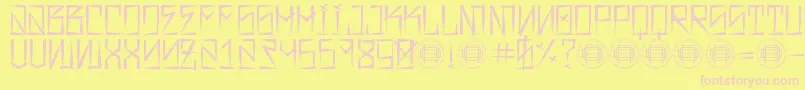 Barrio Rifa Font – Pink Fonts on Yellow Background