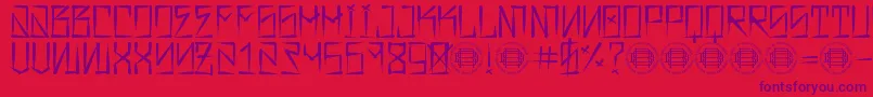 Шрифт Barrio Rifa – фиолетовые шрифты на красном фоне