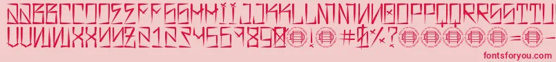 Barrio Rifa Font – Red Fonts on Pink Background