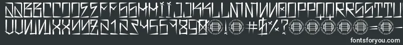 Barrio Rifa Font – White Fonts on Black Background