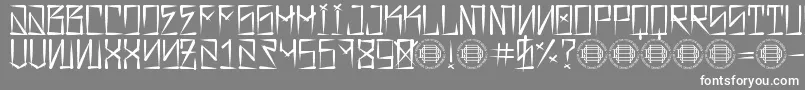 Barrio Rifa Font – White Fonts on Gray Background