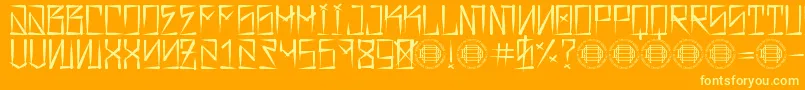 Barrio Rifa Font – Yellow Fonts on Orange Background