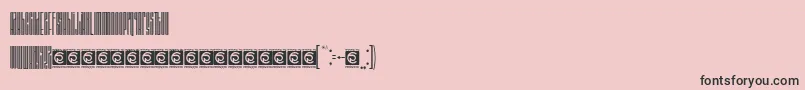 BARSTRIP Free Font – Black Fonts on Pink Background