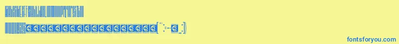 BARSTRIP Free Font – Blue Fonts on Yellow Background