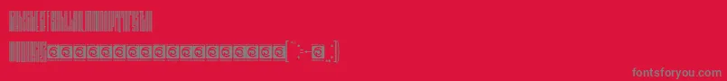 Fonte BARSTRIP Free – fontes cinzas em um fundo vermelho