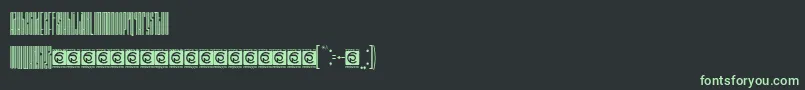 Czcionka BARSTRIP Free – zielone czcionki na czarnym tle