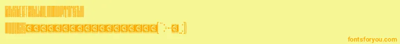 BARSTRIP Free Font – Orange Fonts on Yellow Background