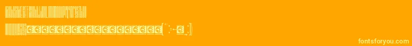 BARSTRIP Free Font – Yellow Fonts on Orange Background