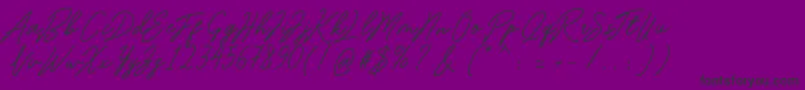 Bartdeng-Schriftart – Schwarze Schriften auf violettem Hintergrund