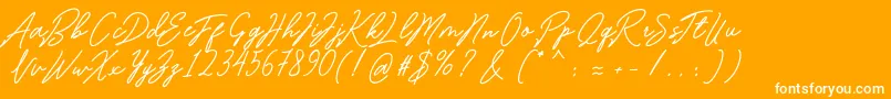 Bartdeng Font – White Fonts on Orange Background