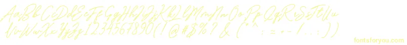 Bartdeng-Schriftart – Gelbe Schriften