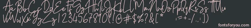 Barthilda Font – Pink Fonts on Black Background