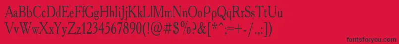 AcademyCondensedRegular Font – Black Fonts on Red Background