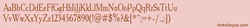 AcademyCondensedRegular Font – Brown Fonts on Pink Background